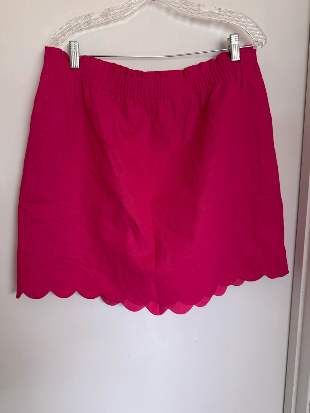 J. Crew Hot Pink Scallop skirt